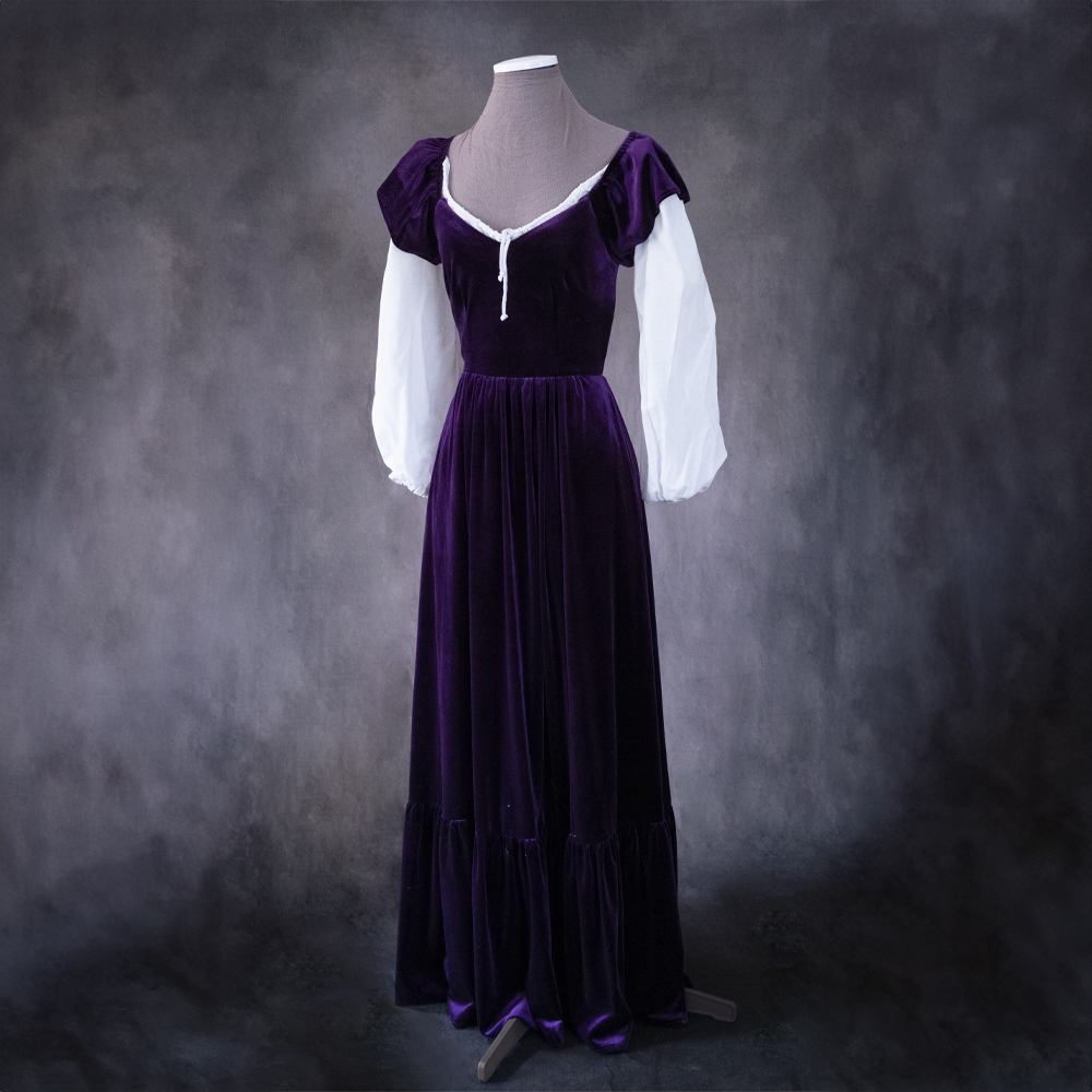 Costume robe velour à manche - taille S-M